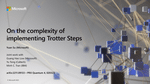 On the complexity of implementing Trotter steps (UCLA 2023)