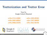 Trotterization and Trotter Error (YQIS 2021)